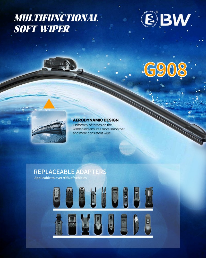 G908 - Multifunctional soft wiper, suitable for 98% of car models on the market